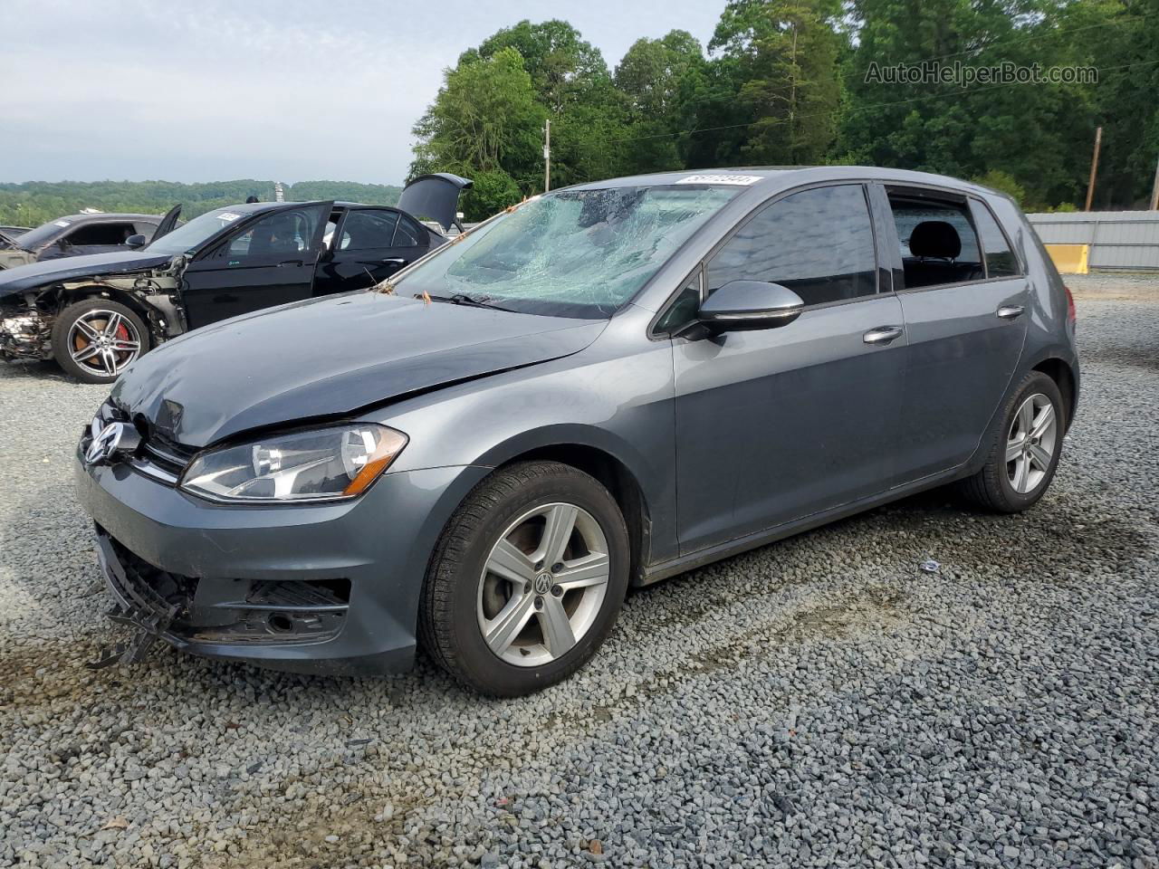 2017 Volkswagen Golf S Gray vin: 3VW117AUXHM070431