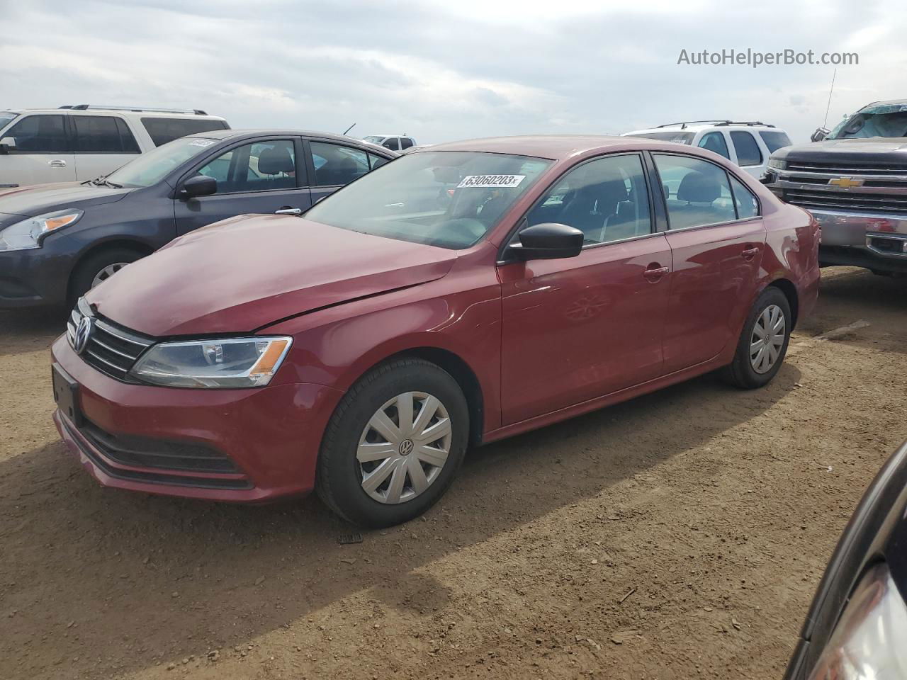 2016 Volkswagen Jetta S Red vin: 3VW167AJ1GM282799