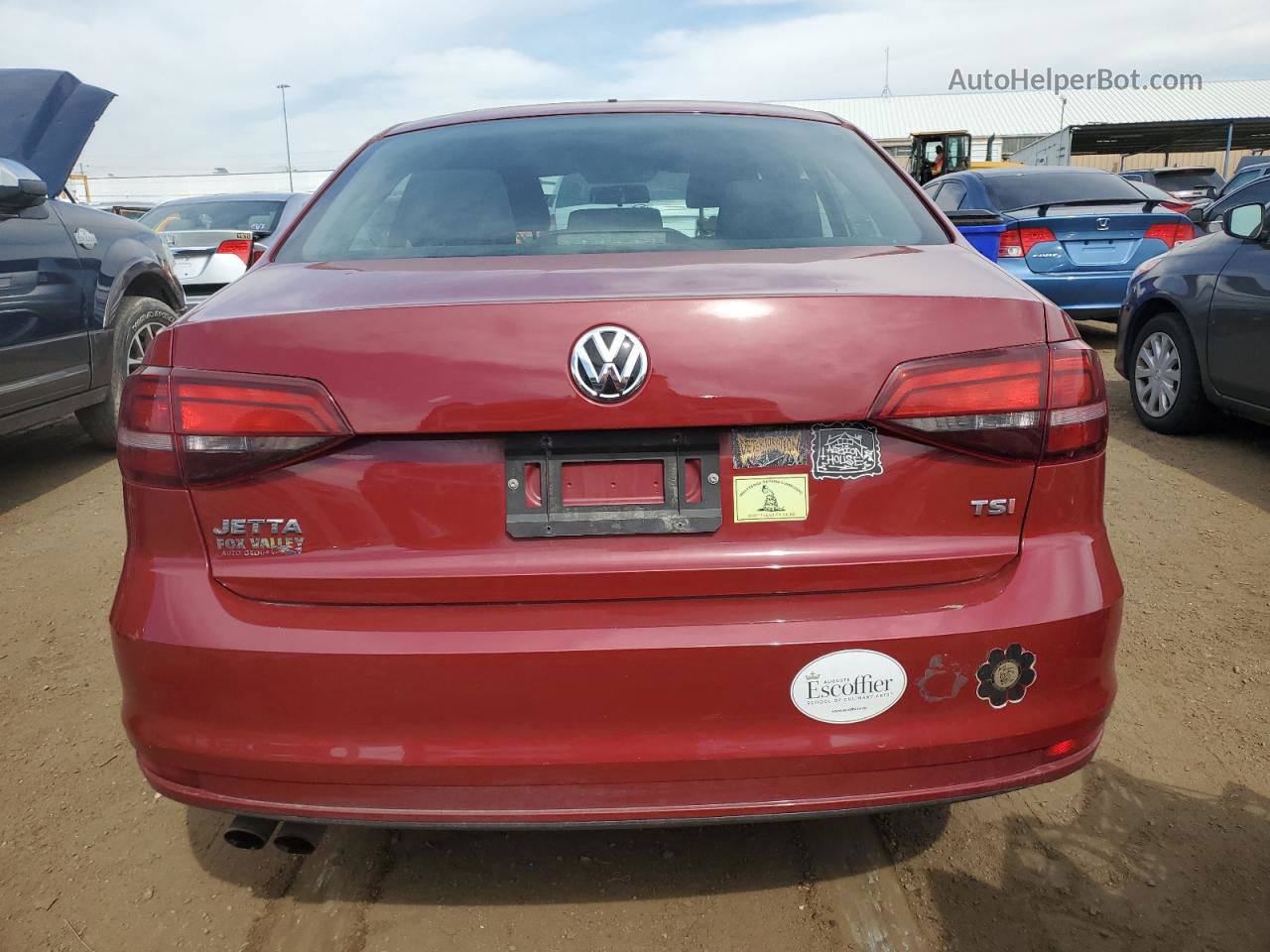 2016 Volkswagen Jetta S Red vin: 3VW167AJ1GM282799