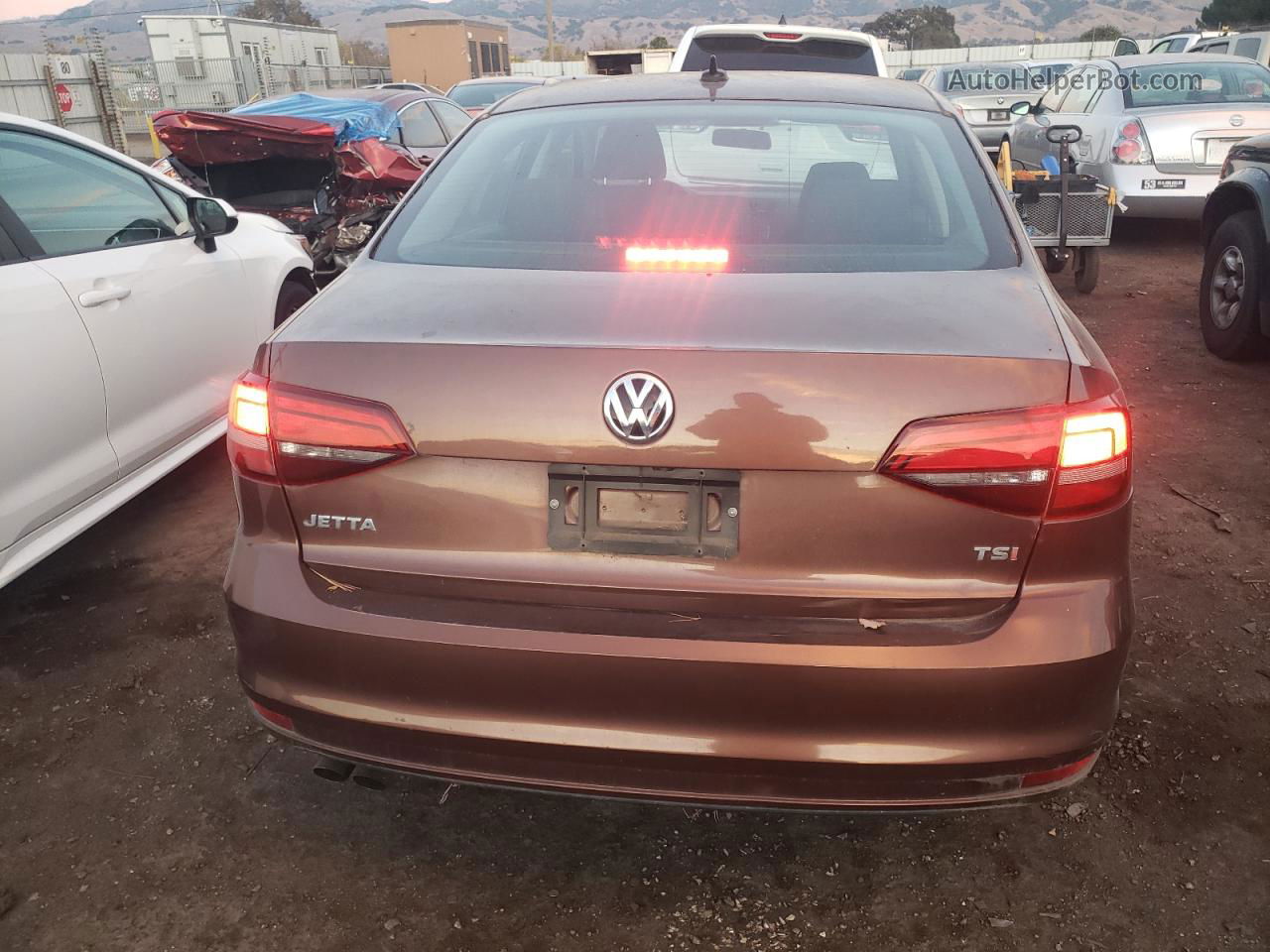 2016 Volkswagen Jetta S Brown vin: 3VW167AJ2GM325711