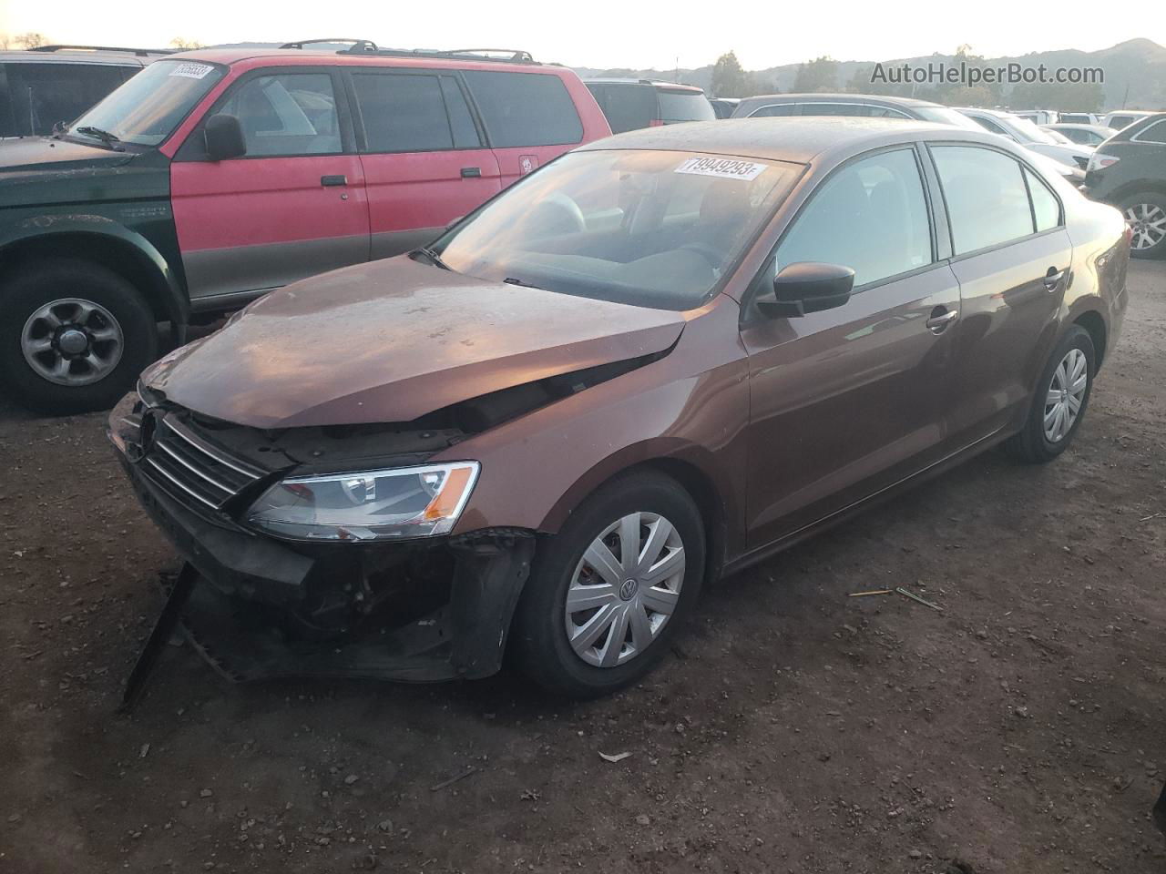 2016 Volkswagen Jetta S Brown vin: 3VW167AJ2GM325711