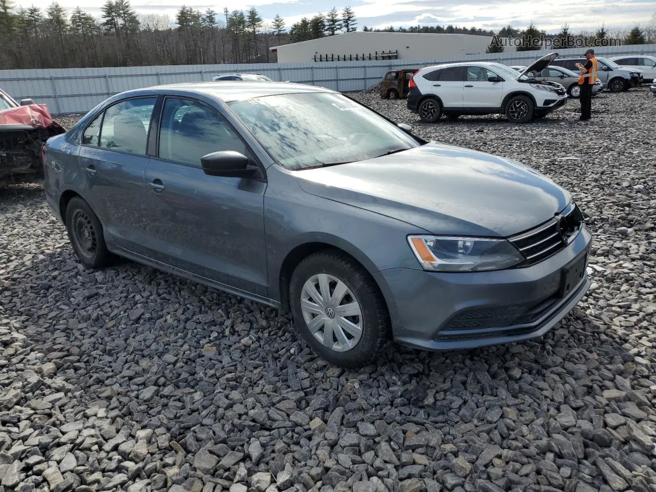 2016 Volkswagen Jetta S Gray vin: 3VW167AJ2GM369837