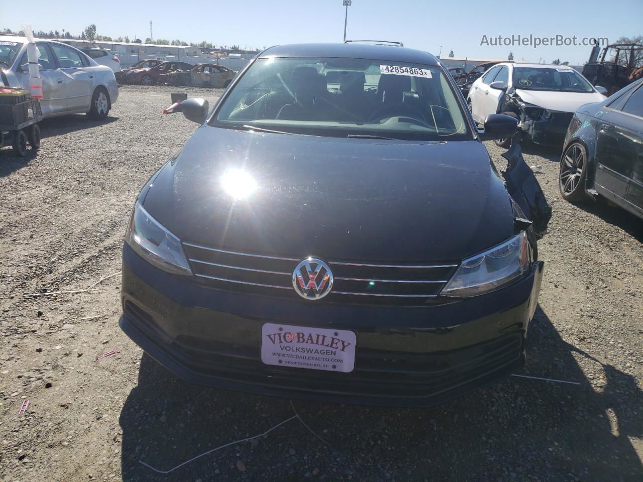 2016 Volkswagen Jetta S Black vin: 3VW167AJ2GM385231