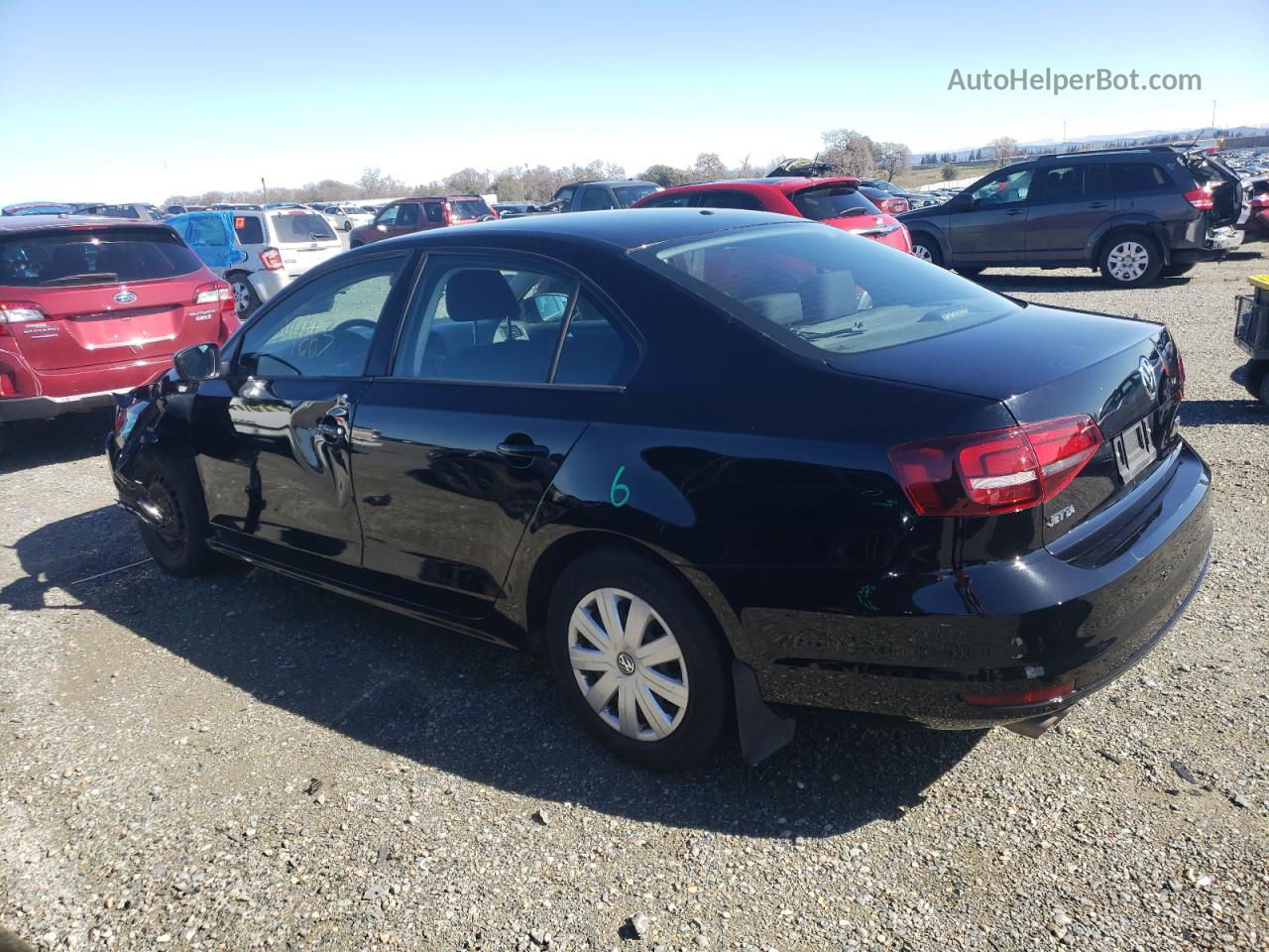 2016 Volkswagen Jetta S Black vin: 3VW167AJ2GM385231