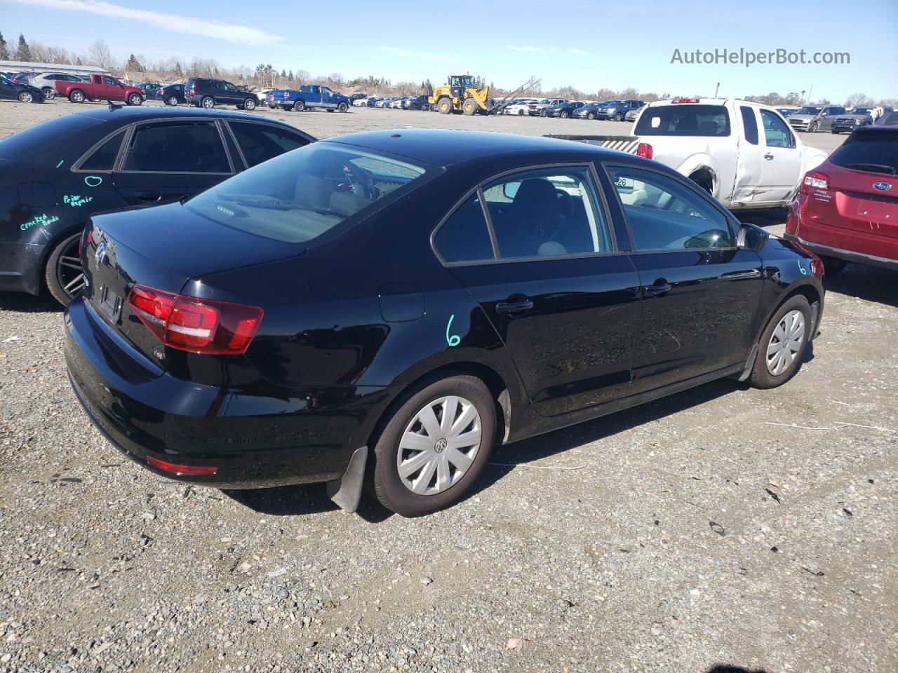 2016 Volkswagen Jetta S Black vin: 3VW167AJ2GM385231