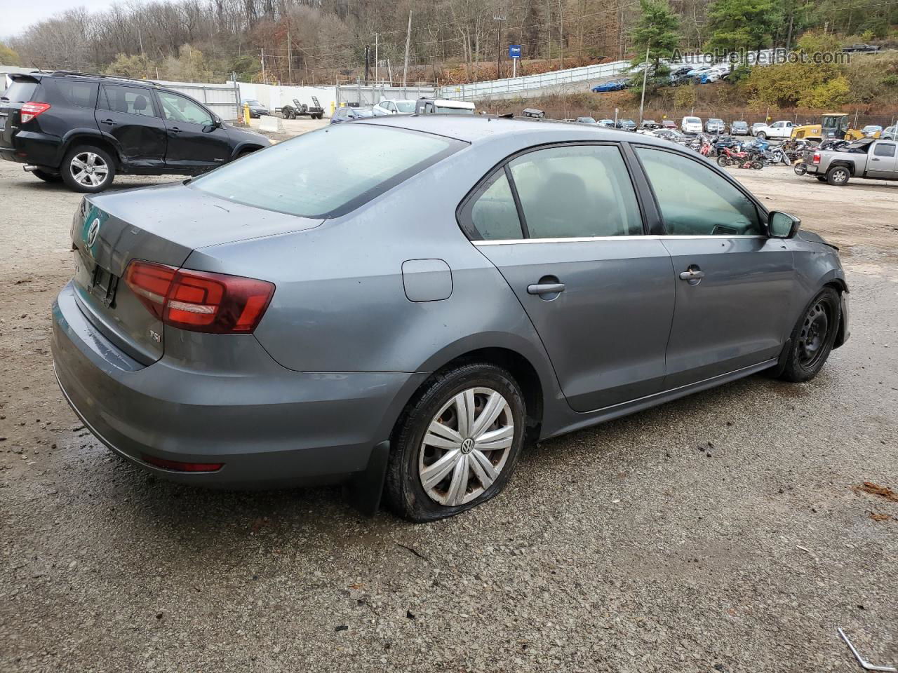 2017 Volkswagen Jetta S Синий vin: 3VW167AJ2HM228820