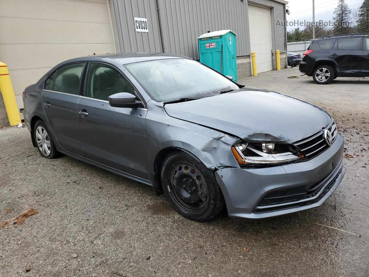 2017 Volkswagen Jetta S Синий vin: 3VW167AJ2HM228820