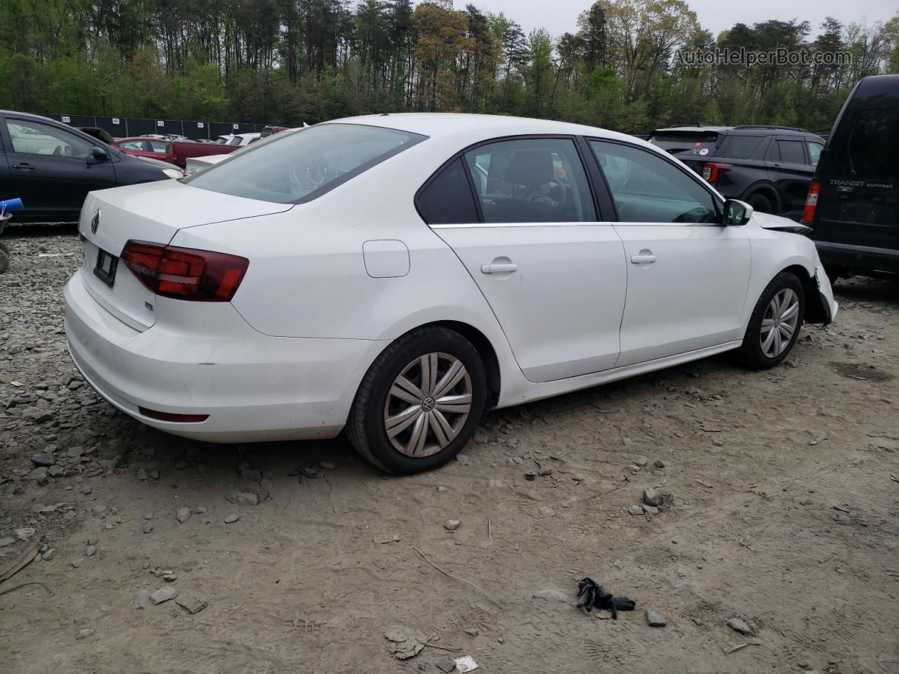 2017 Volkswagen Jetta S White vin: 3VW167AJ2HM251496