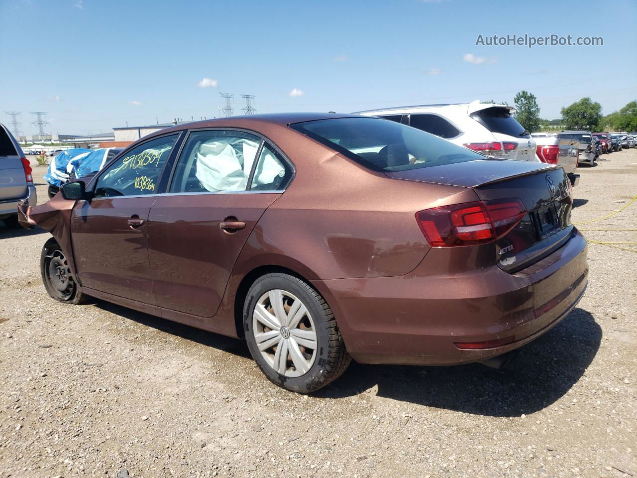 2017 Volkswagen Jetta S Коричневый vin: 3VW167AJ2HM318078