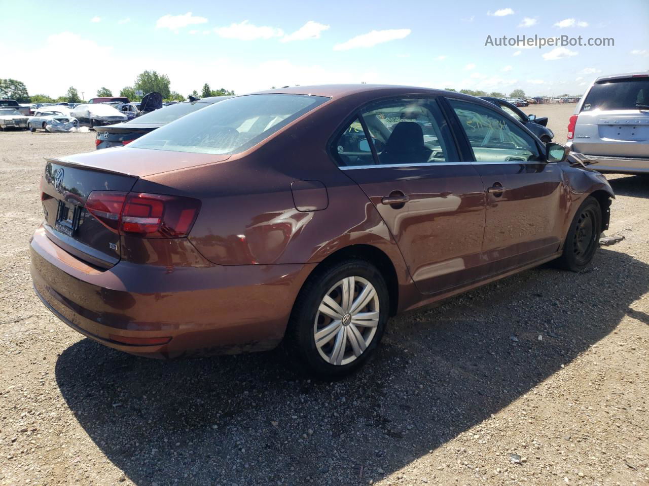 2017 Volkswagen Jetta S Brown vin: 3VW167AJ2HM318078