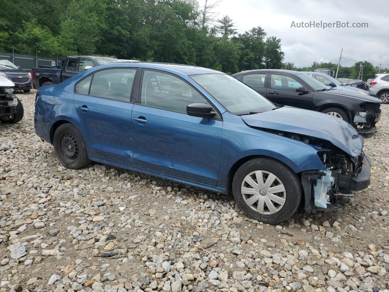 2016 Volkswagen Jetta S Синий vin: 3VW167AJ3GM284134