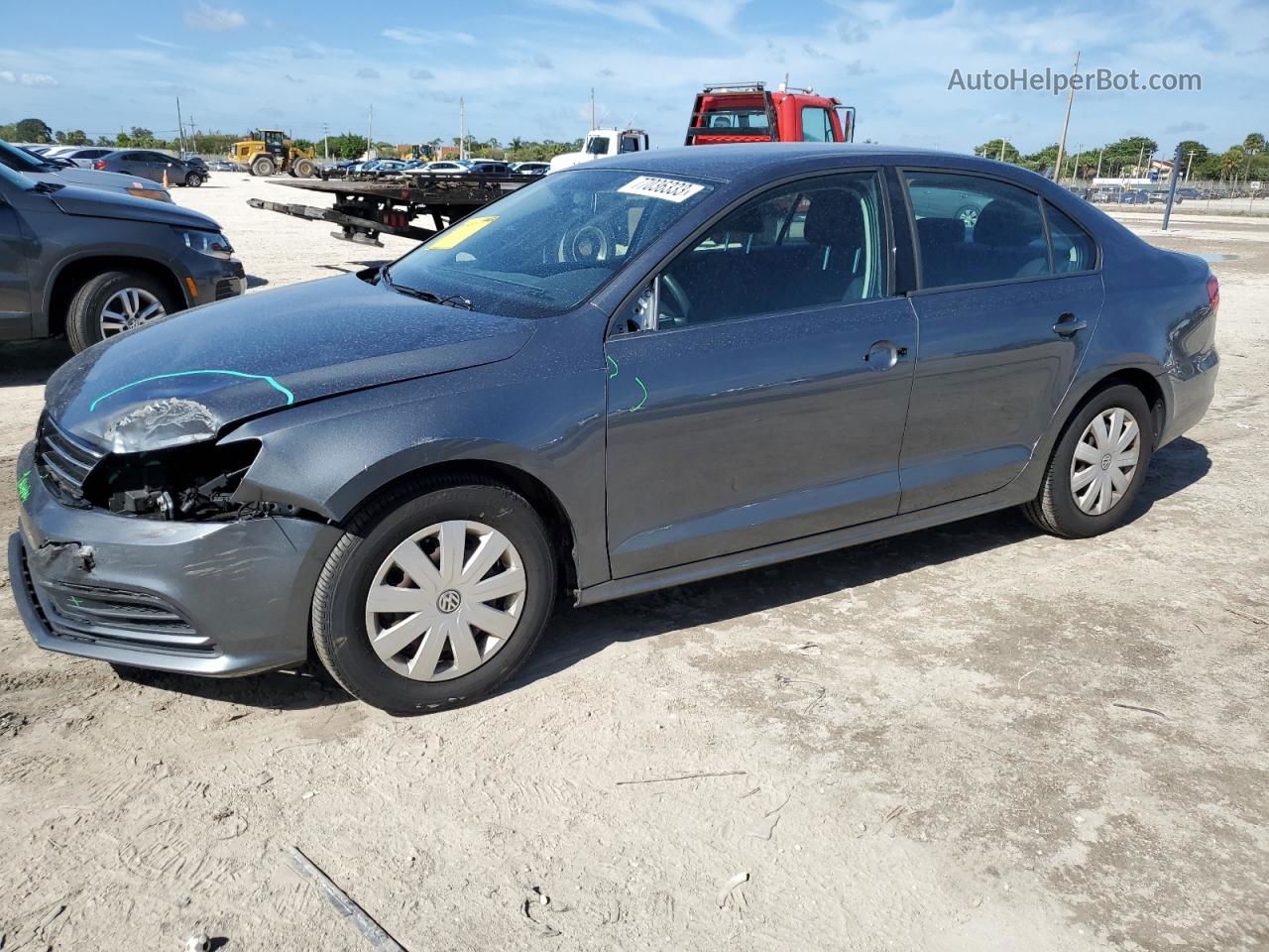 2016 Volkswagen Jetta S Серый vin: 3VW167AJ3GM319464