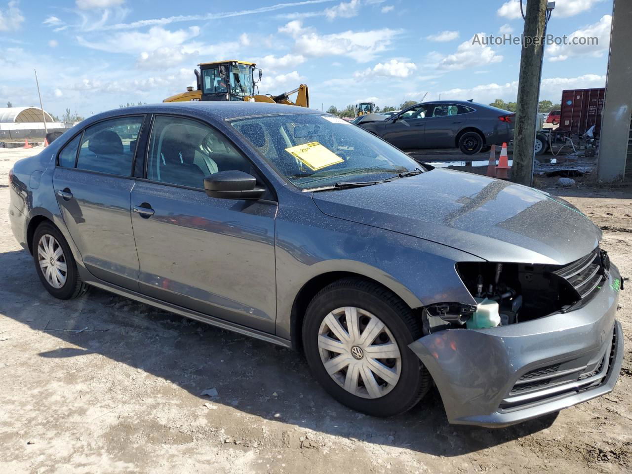 2016 Volkswagen Jetta S Серый vin: 3VW167AJ3GM319464