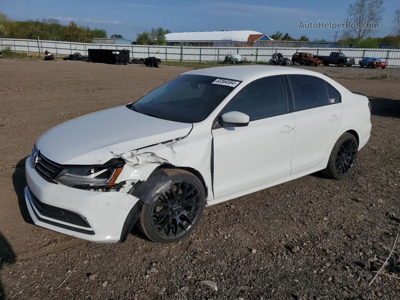 2017 Volkswagen Jetta S White vin: 3VW167AJ3HM380265