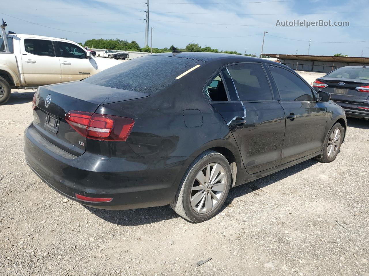 2016 Volkswagen Jetta S Черный vin: 3VW167AJ5GM287052