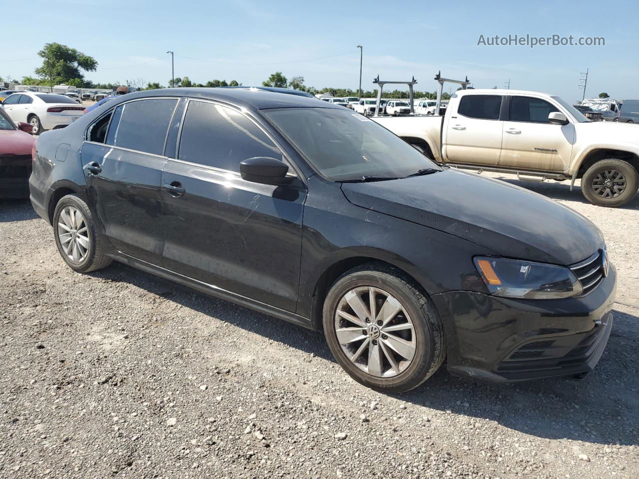 2016 Volkswagen Jetta S Черный vin: 3VW167AJ5GM287052