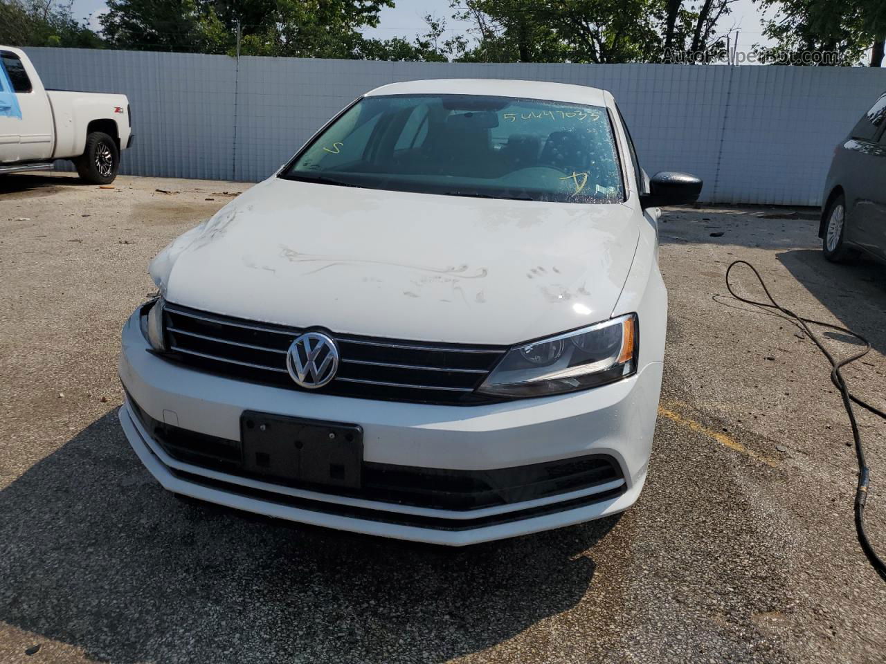 2016 Volkswagen Jetta S Белый vin: 3VW167AJ5GM319112