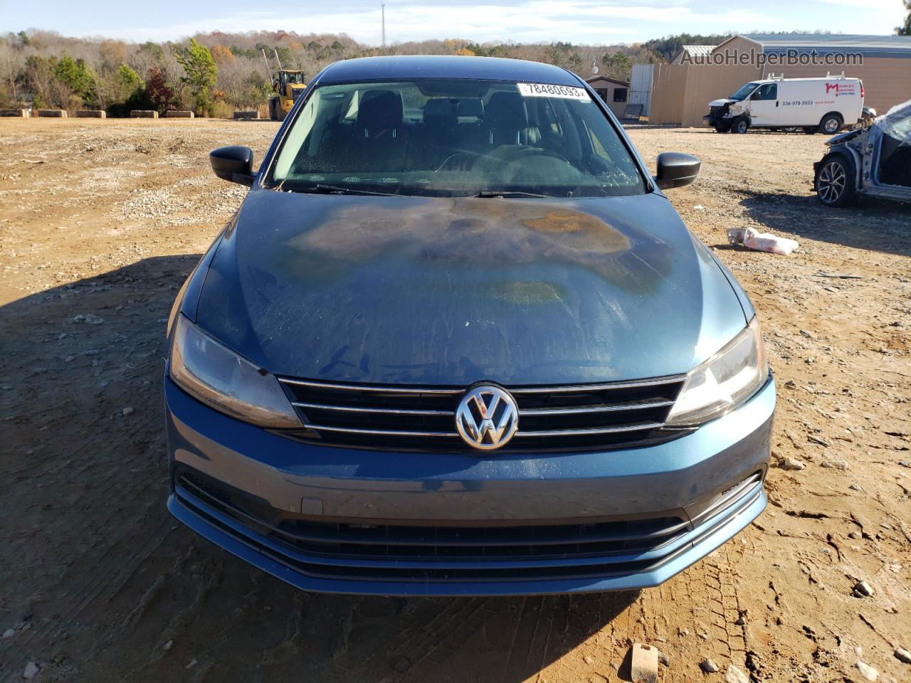 2016 Volkswagen Jetta S Blue vin: 3VW167AJ5GM398376