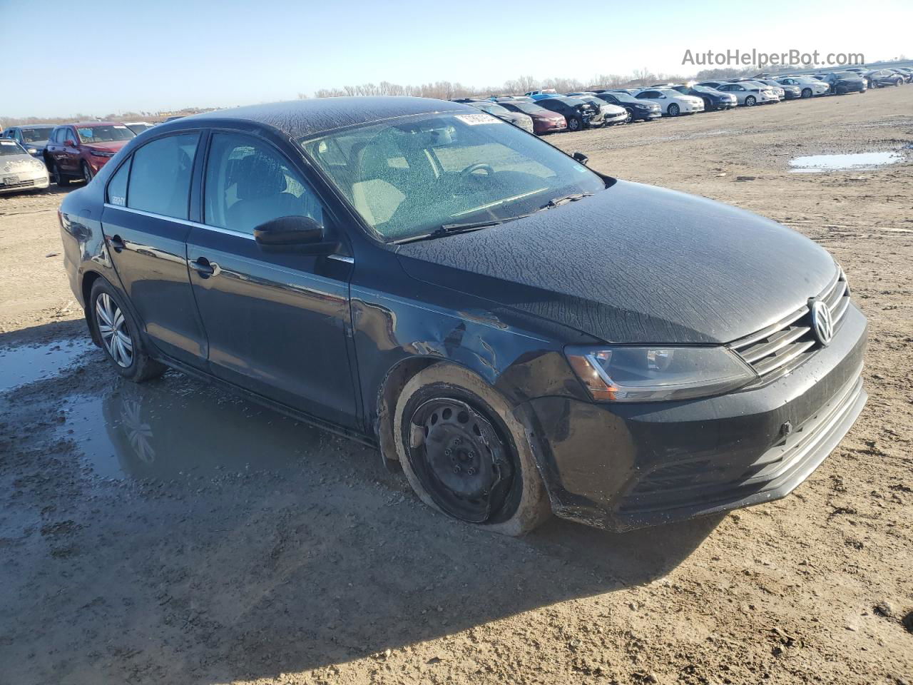 2017 Volkswagen Jetta S Black vin: 3VW167AJ5HM395625