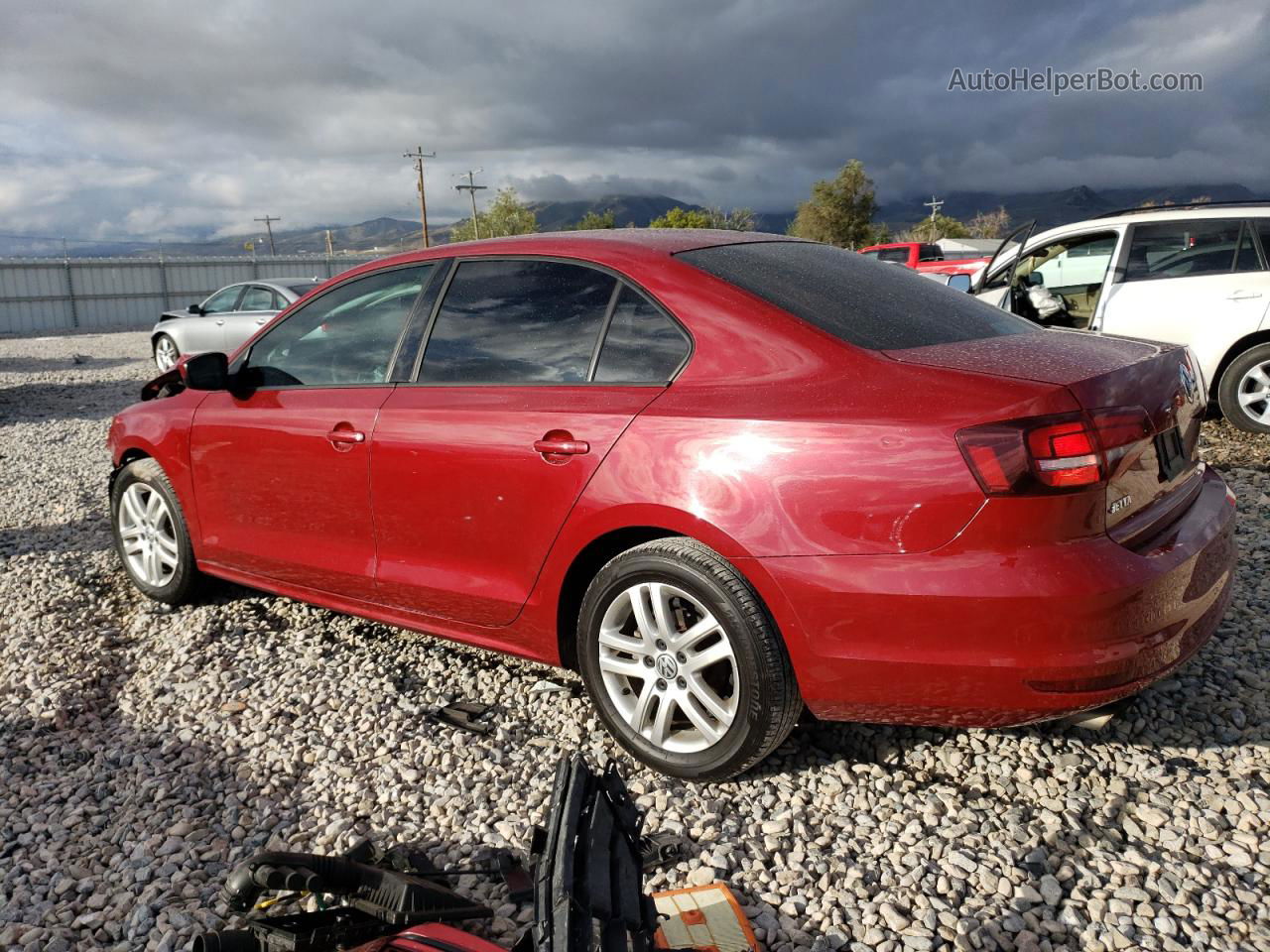 2018 Volkswagen Jetta S Темно-бордовый vin: 3VW167AJ5JM220362