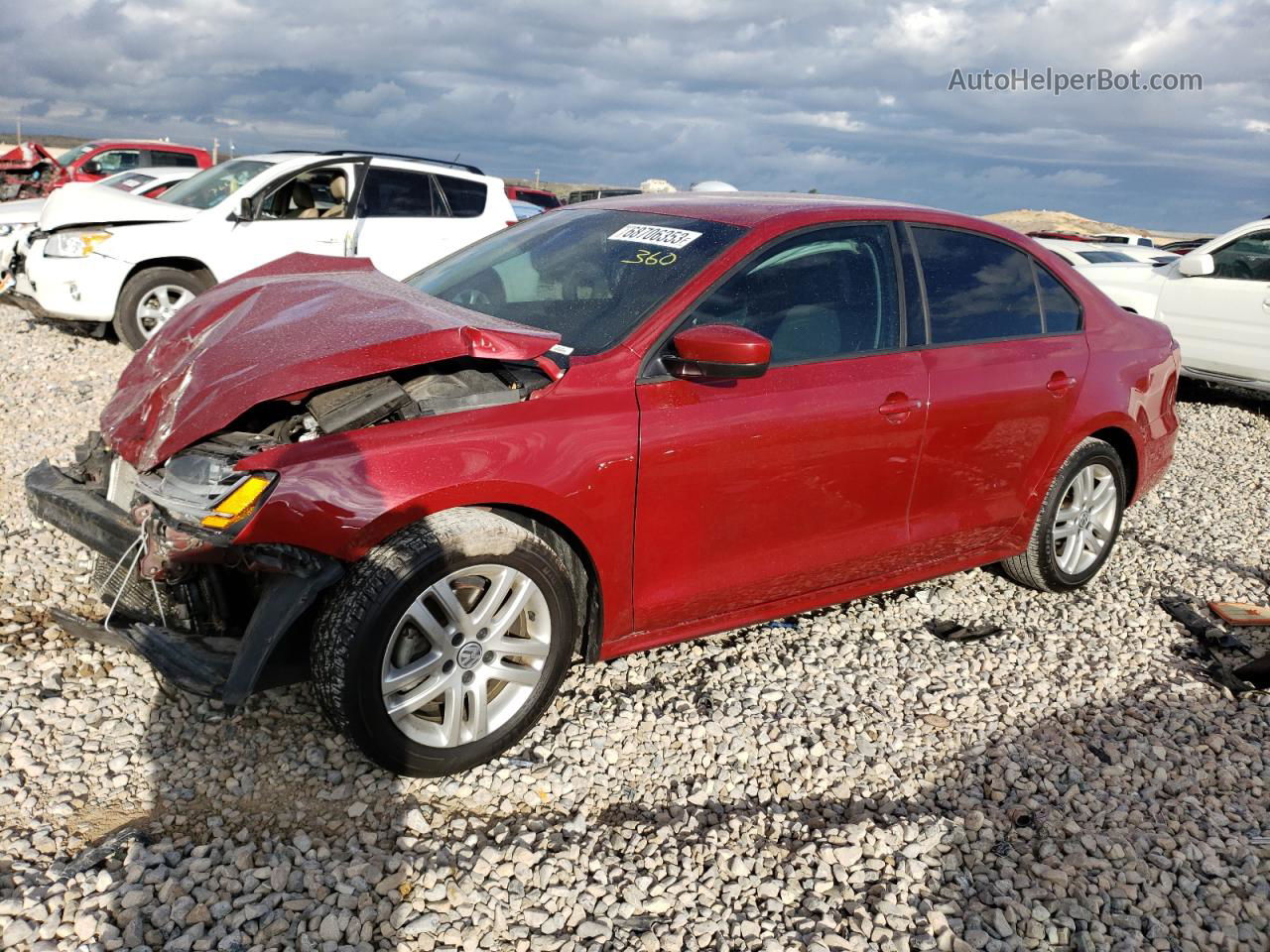 2018 Volkswagen Jetta S Maroon vin: 3VW167AJ5JM220362