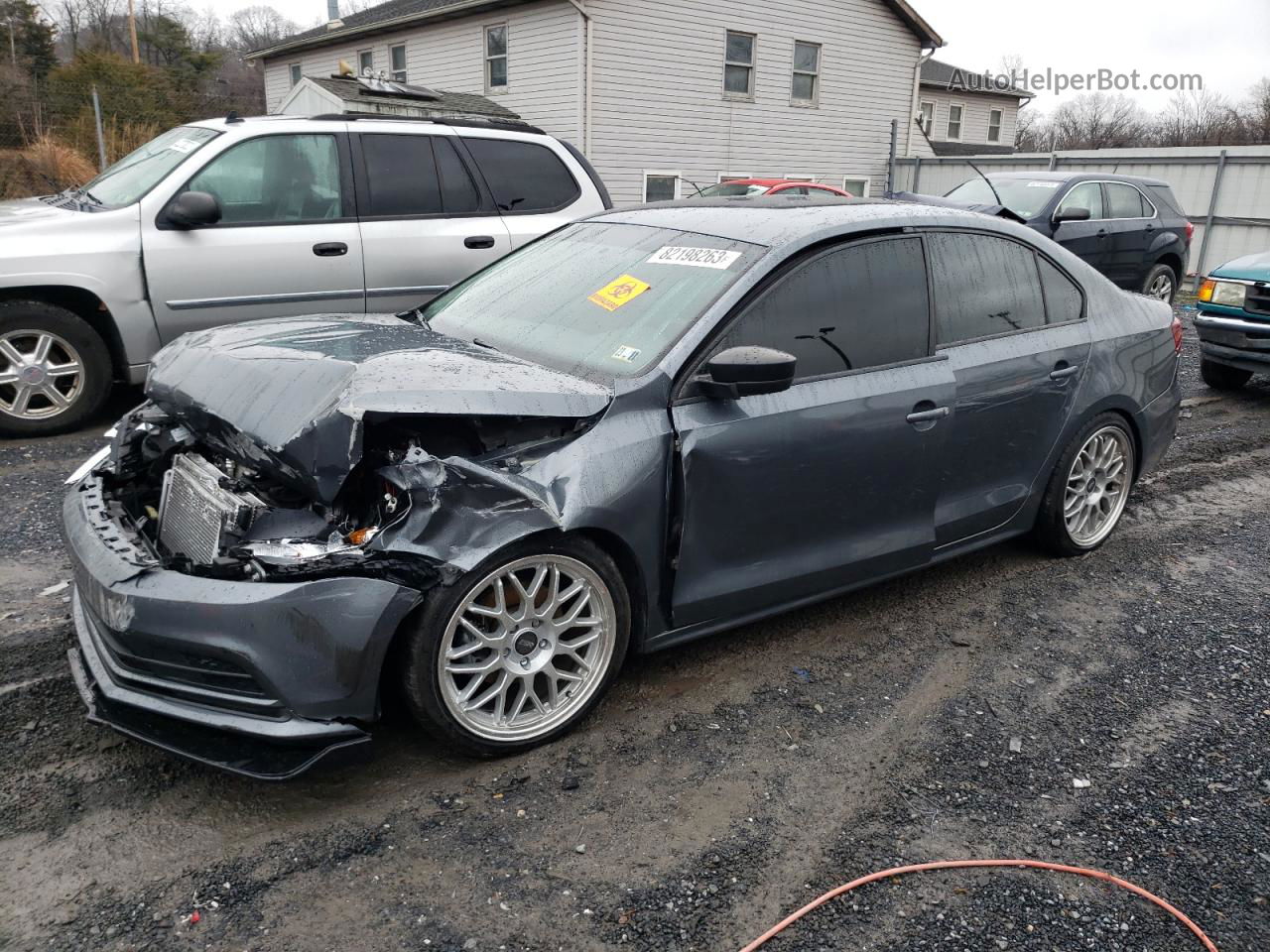 2016 Volkswagen Jetta S Gray vin: 3VW167AJ6GM281955