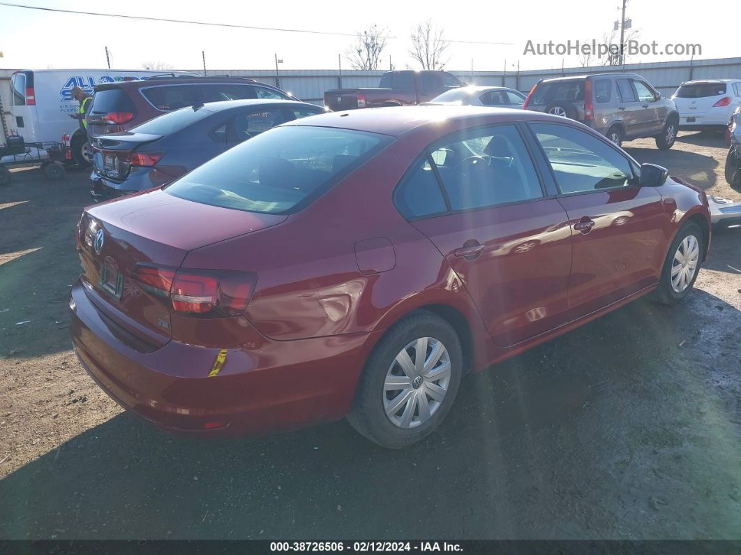 2016 Volkswagen Jetta 1.4t S Red vin: 3VW167AJ6GM413094