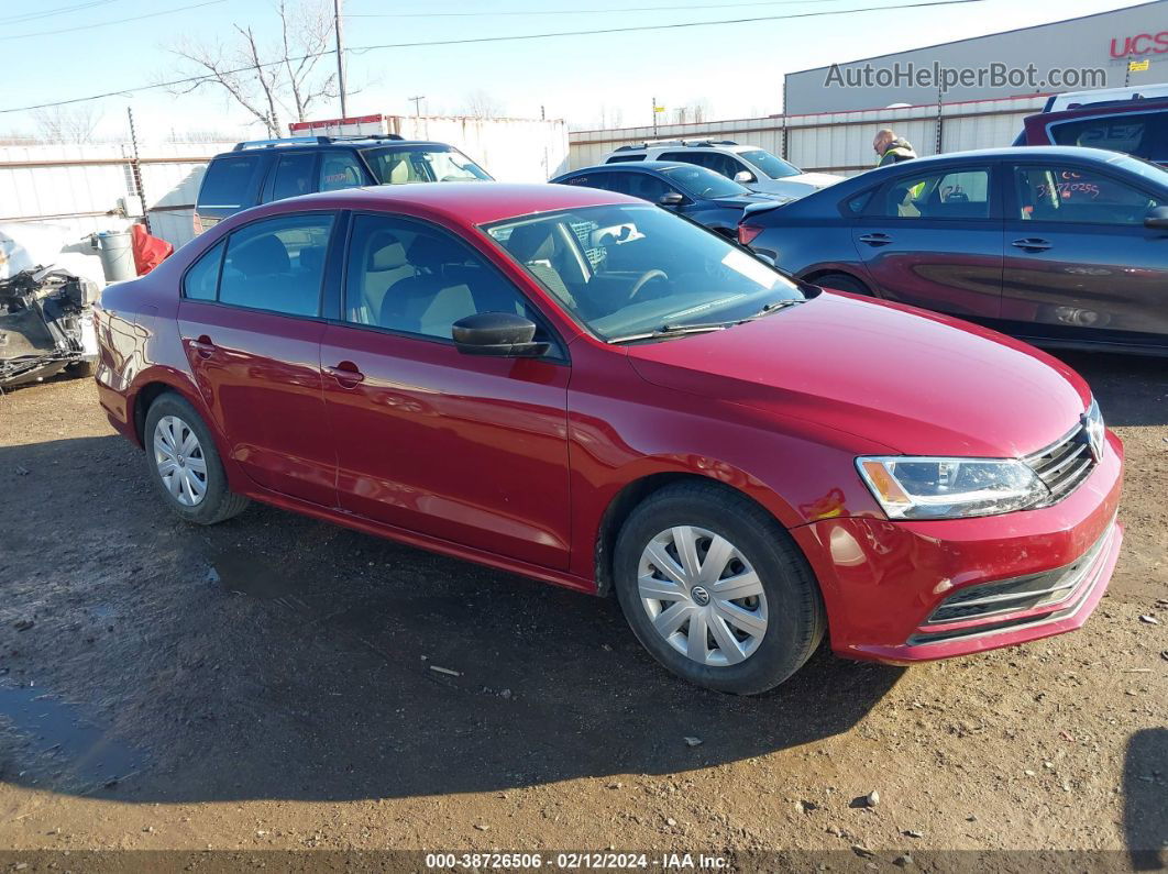 2016 Volkswagen Jetta 1.4t S Red vin: 3VW167AJ6GM413094