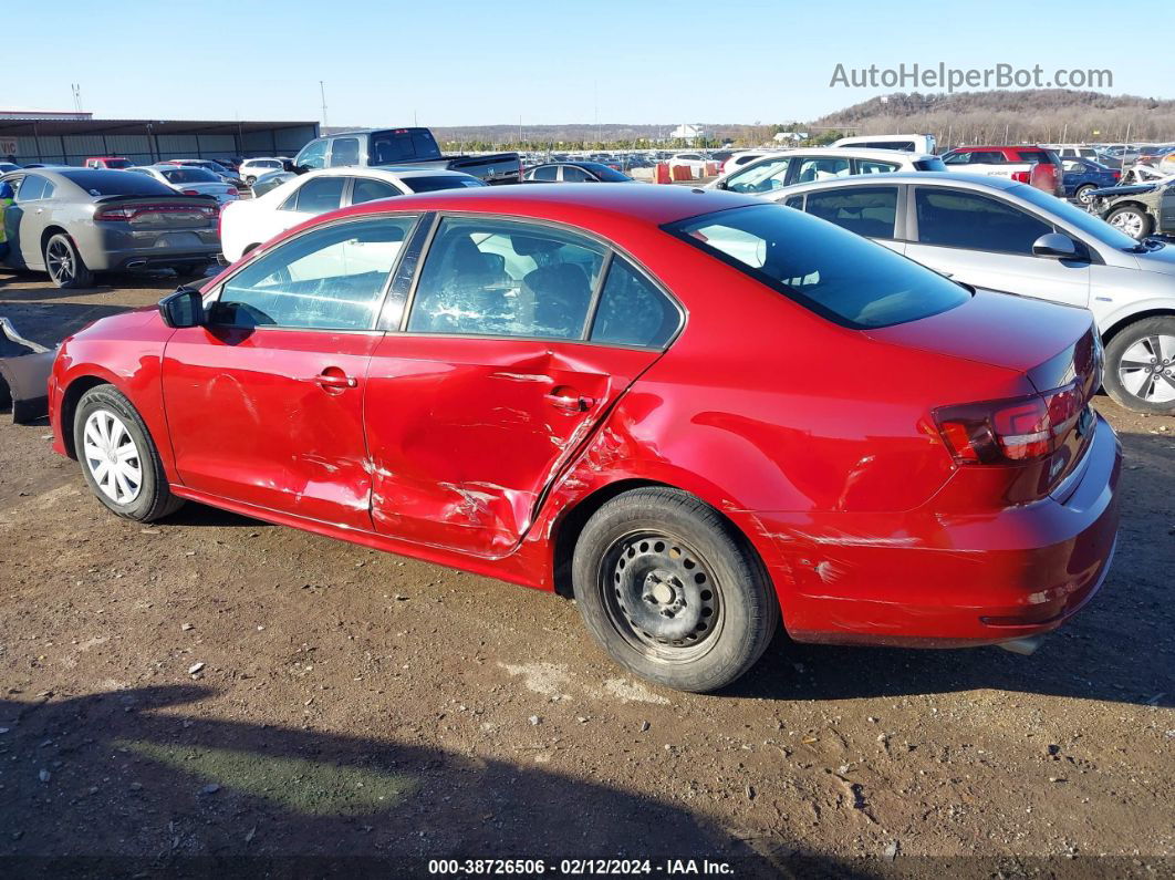 2016 Volkswagen Jetta 1.4t S Red vin: 3VW167AJ6GM413094