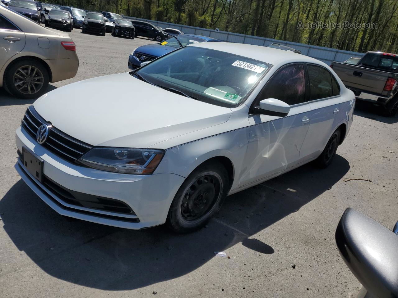 2017 Volkswagen Jetta S White vin: 3VW167AJ6HM414523