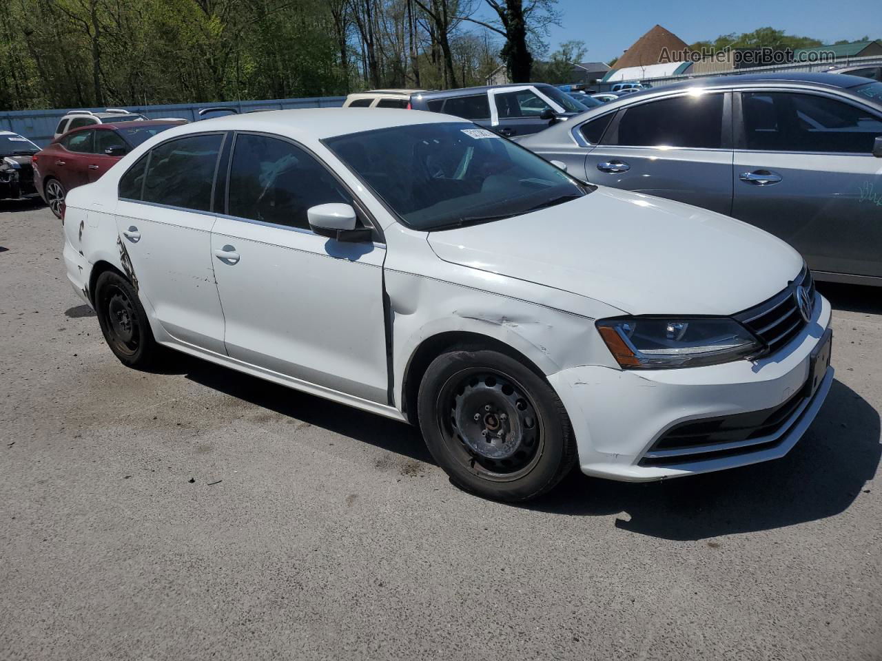 2017 Volkswagen Jetta S White vin: 3VW167AJ6HM414523