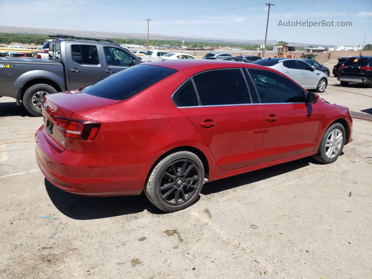 2017 Volkswagen Jetta S Red vin: 3VW167AJ7HM206876