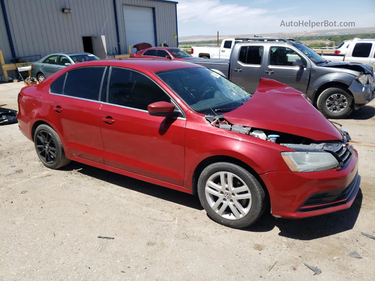 2017 Volkswagen Jetta S Red vin: 3VW167AJ7HM206876