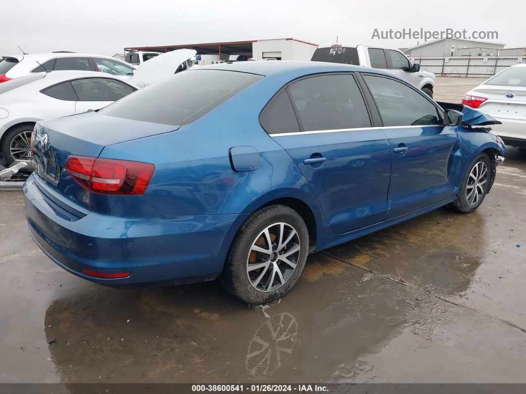 2017 Volkswagen Jetta 1.4t S Синий vin: 3VW167AJ7HM322790