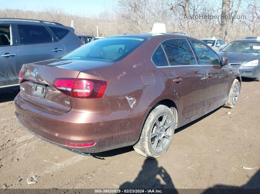 2017 Volkswagen Jetta 1.4t S Brown vin: 3VW167AJ7HM371861