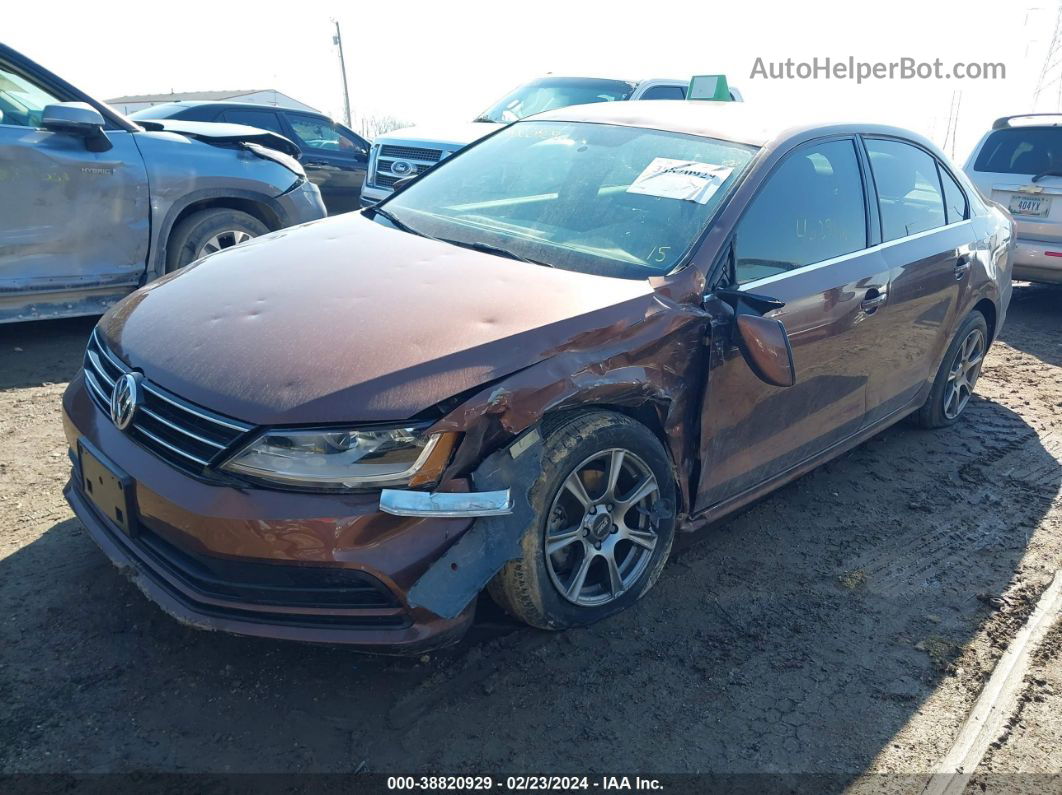 2017 Volkswagen Jetta 1.4t S Brown vin: 3VW167AJ7HM371861