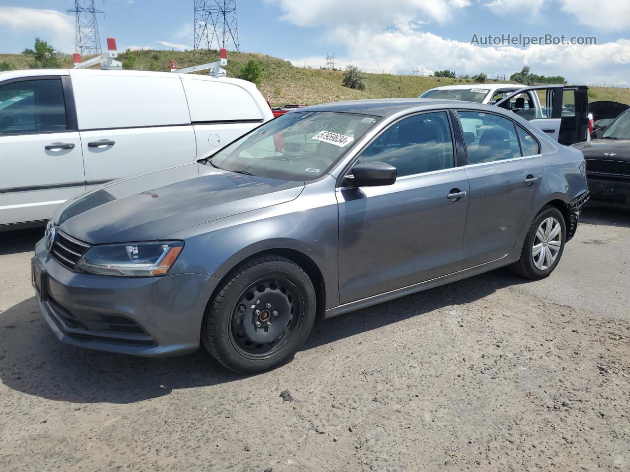 2017 Volkswagen Jetta S Gray vin: 3VW167AJ7HM408357