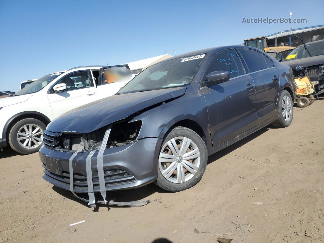 2017 Volkswagen Jetta S Gray vin: 3VW167AJ7HM415180