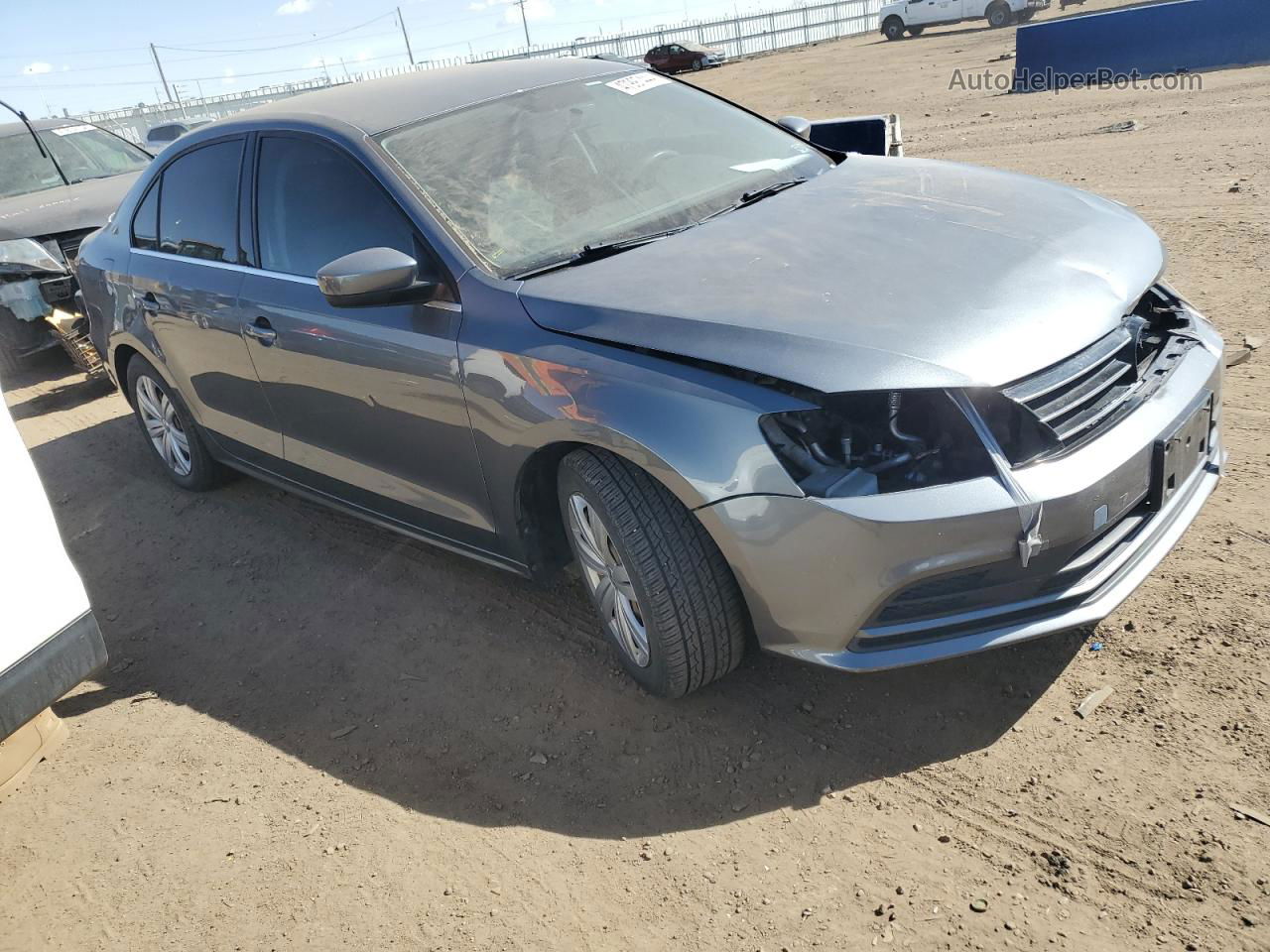 2017 Volkswagen Jetta S Серый vin: 3VW167AJ7HM415180