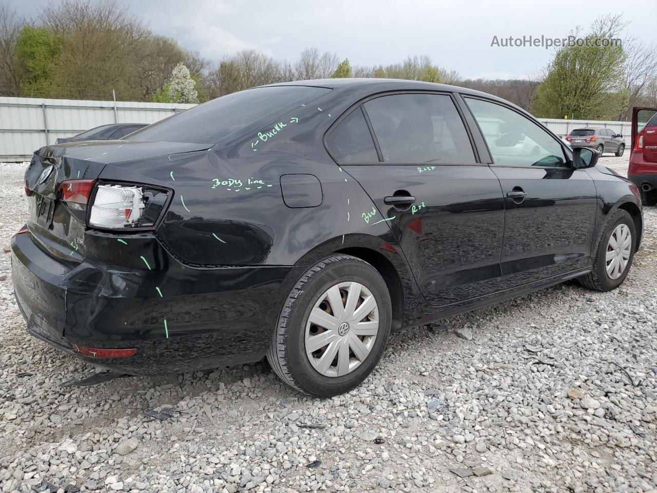 2016 Volkswagen Jetta S Black vin: 3VW167AJ8GM250917