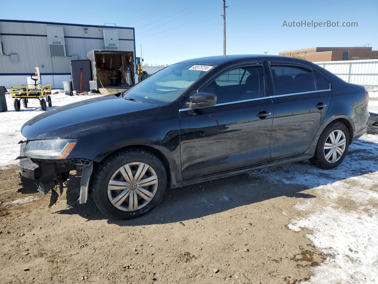 2017 Volkswagen Jetta S Black vin: 3VW167AJ8HM403829