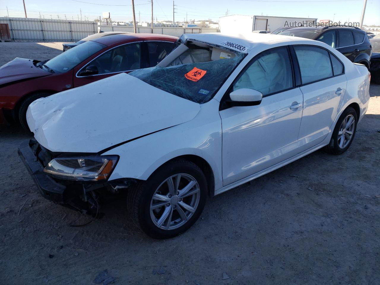 2018 Volkswagen Jetta S White vin: 3VW167AJ8JM225541