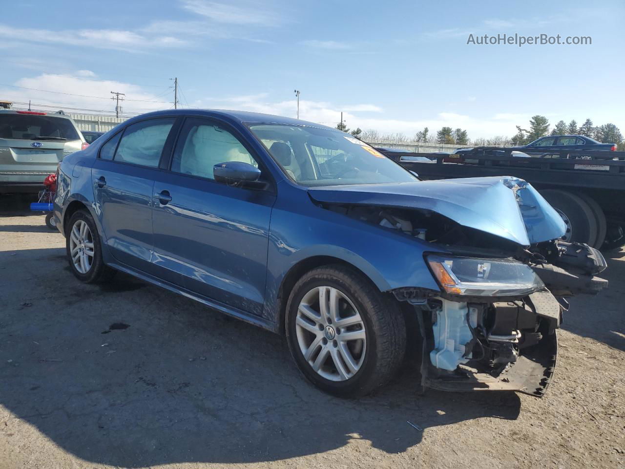 2018 Volkswagen Jetta S Blue vin: 3VW167AJ9JM217318