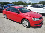 2012 Volkswagen Jetta Base Red vin: 3VW1K7AJ0CM391907