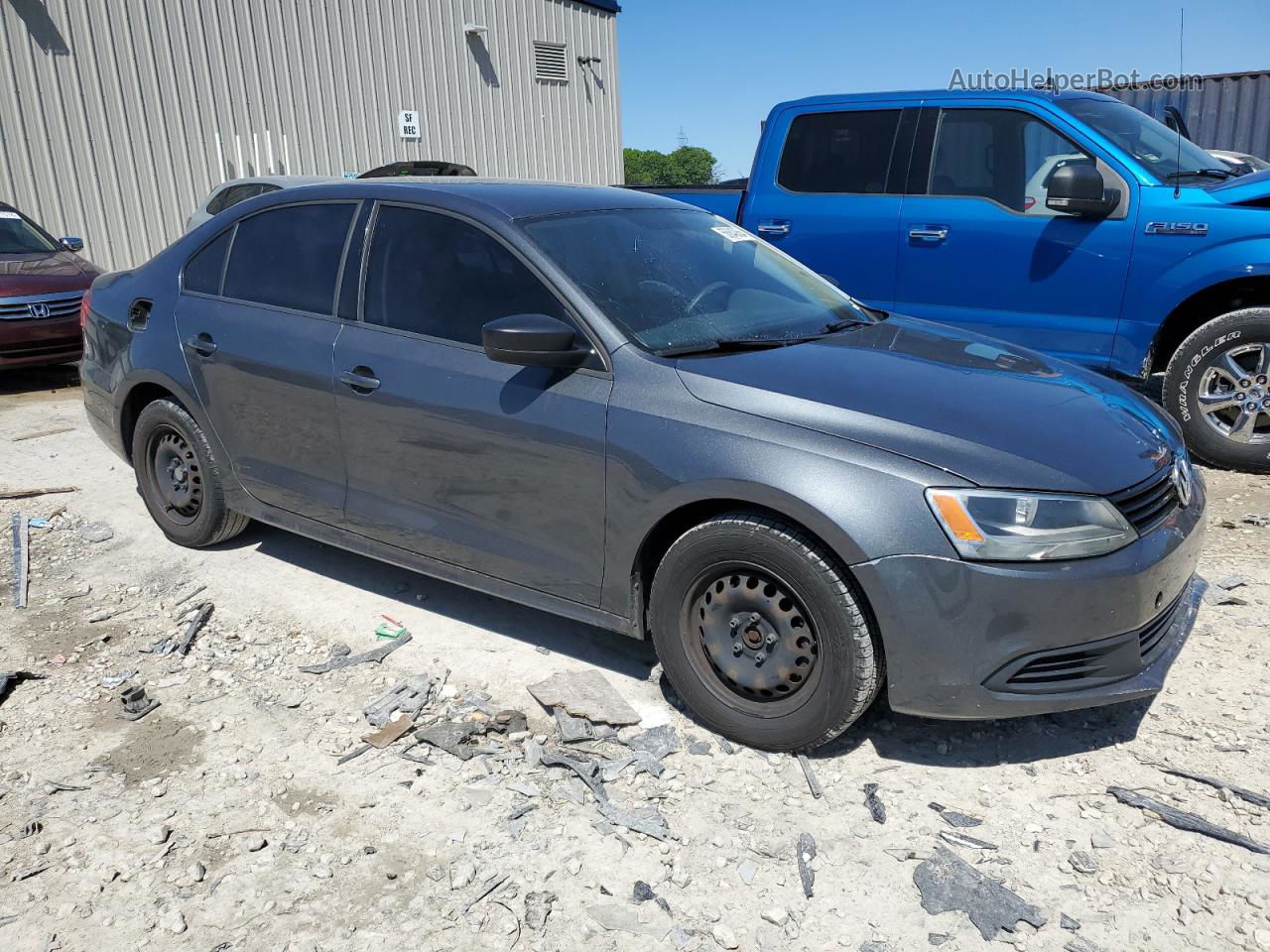 2013 Volkswagen Jetta Base Silver vin: 3VW1K7AJ0DM272191