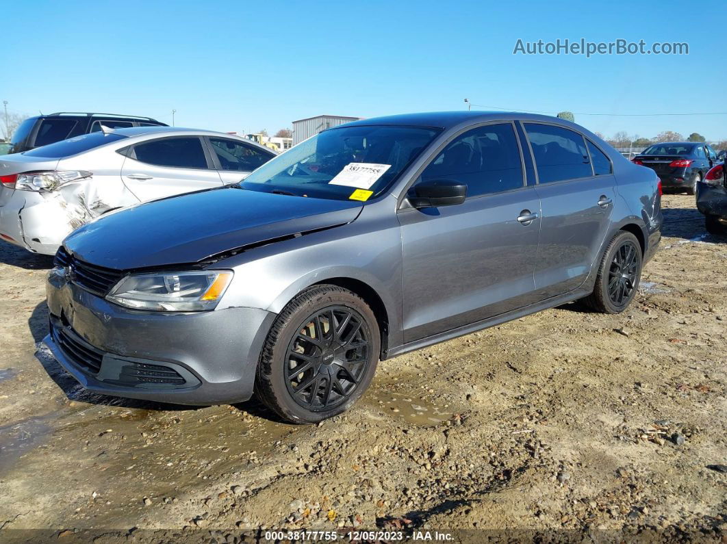 2014 Volkswagen Jetta 2.0l S Gray vin: 3VW1K7AJ0EM440901