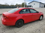 2015 Volkswagen Jetta Base Red vin: 3VW1K7AJ0FM344641