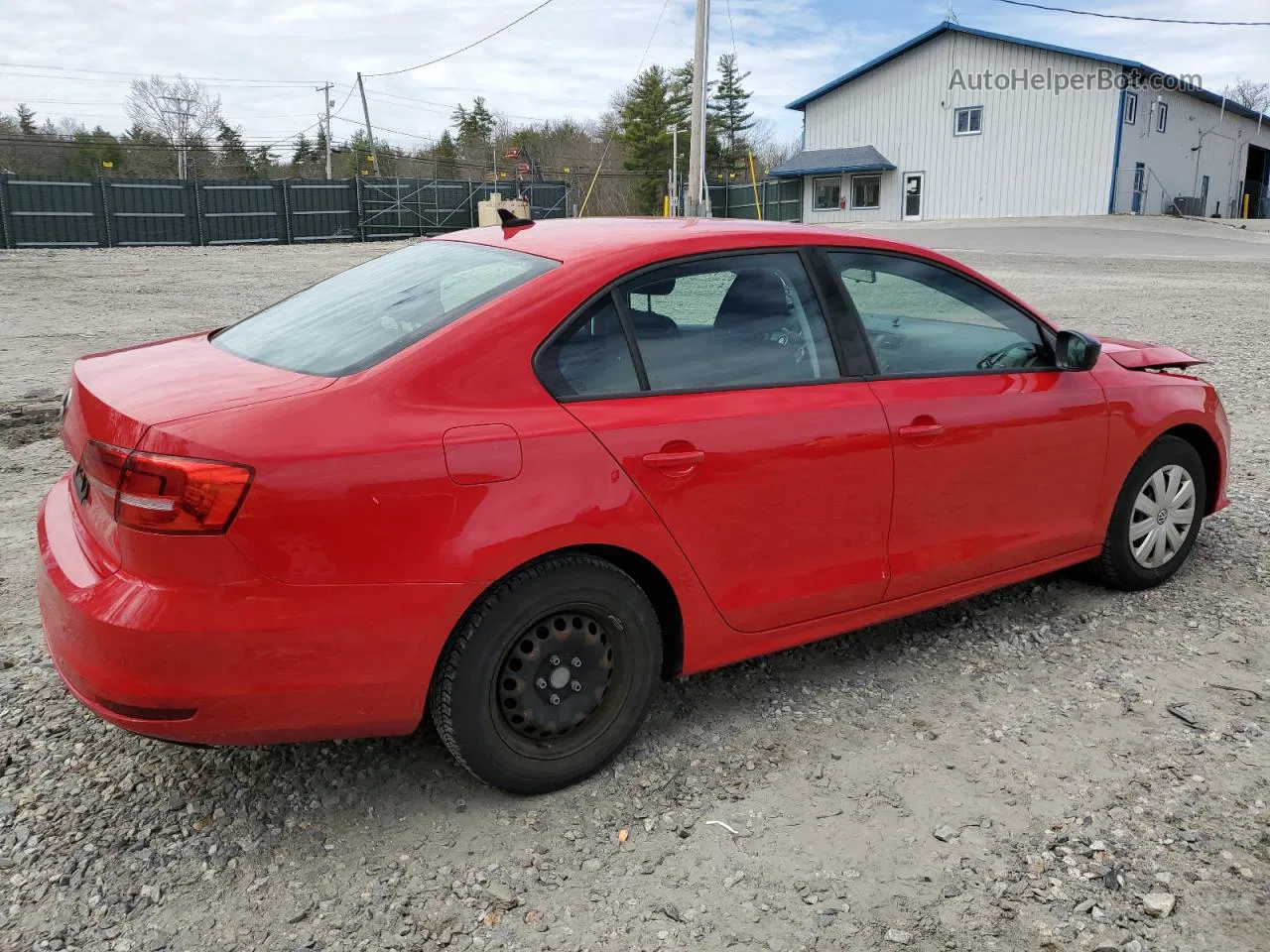 2015 Volkswagen Jetta Base Red vin: 3VW1K7AJ0FM344641