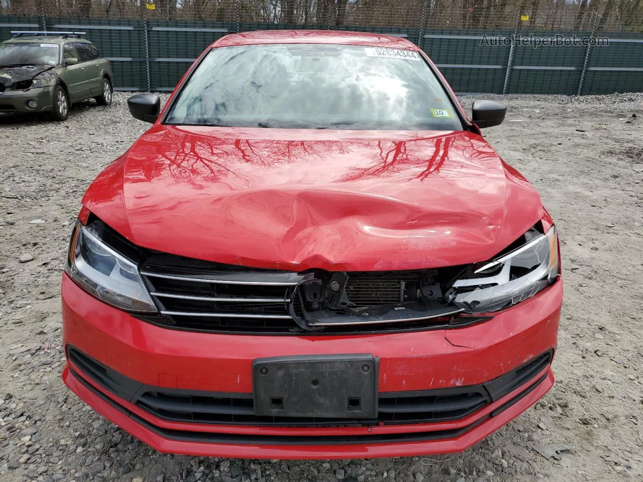 2015 Volkswagen Jetta Base Red vin: 3VW1K7AJ0FM344641