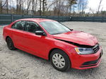 2015 Volkswagen Jetta Base Red vin: 3VW1K7AJ0FM344641